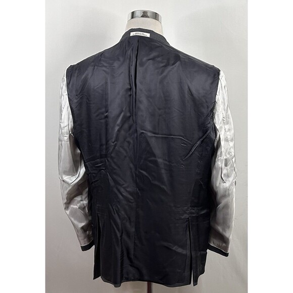 Joseph Abboud 50R Suit 42x29 Flat Front Gray 100% Wool Two Button Double Vented - Picture 9 of 13